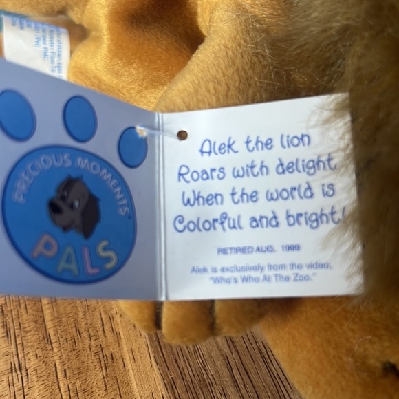 Vintage Lion Precious Moments Plush Bean Bag Alek Pals 1998 with Tags - Picture 12 of 12